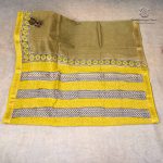 Pure Maheshwari Silk Sarees - Light Olive Green SASMS36198