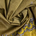 Pure Maheshwari Silk Sarees - Light Olive Green SASMS36198 - Image 2
