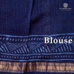 Pure Maheshwari Silk Sarees - Royal Blue SASMS36201 - Image 3
