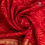 Pure Maheshwari Silk Sarees - Red SASMS36202 - Image 2