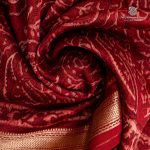 Pure Maheshwari Silk Sarees - Dark Red SASMS36207 - Image 2