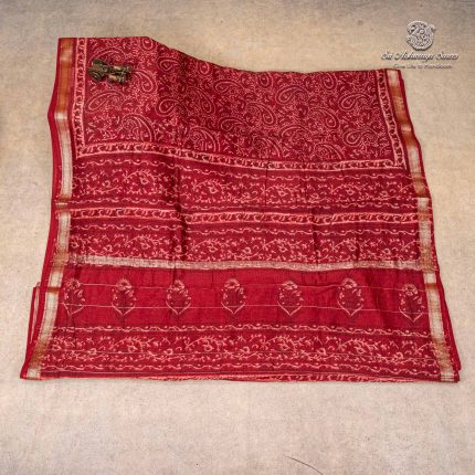 Pure Maheshwari Silk Sarees - Dark Red SASMS36207