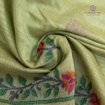 Jamdani Cotton Sarees - Pista Green SASMS36210 - Image 2