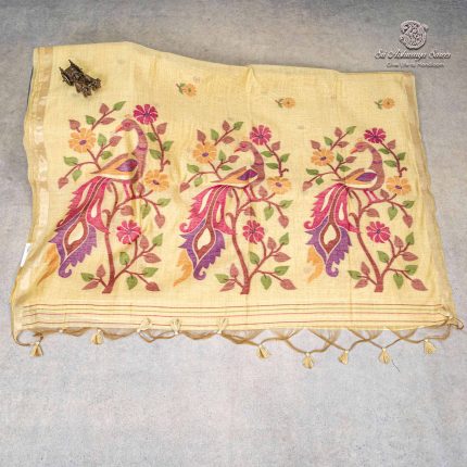 Jamdani Cotton Sarees - Lemon Yellow SASMS36213