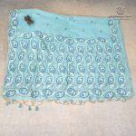 Jamdani Cotton Sarees - Seafoam Blue SASMS36234