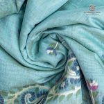 Jamdani Cotton Sarees - Seafoam Blue SASMS36234 - Image 2