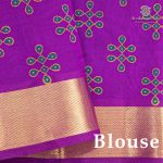 Silk Cotton Printed Sarees – Dark Violet SASSC0036274 - Image 3