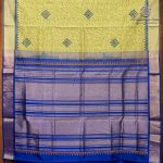 Silk Cotton Printed Sarees – Dual Shade Lime Green SASSC0036275 - Image 4