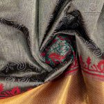 Silk Cotton Printed Sarees – Dual Shade Grey SASSC0036276 - Image 2