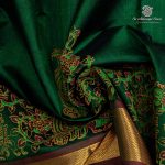 Silk Cotton Printed Sarees – Dark Green SASSC0036277 - Image 2