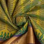 Silk Cotton Printed Sarees – Dual Shade Lime Green SASSC0036282 - Image 2