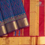 Silk Cotton Printed Sarees – Dark Teal Blue SASSC0036284
