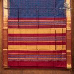 Silk Cotton Printed Sarees – Dark Teal Blue SASSC0036284 - Image 4