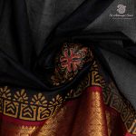 Silk Cotton Printed Sarees – Black SASSC0036285 - Image 2