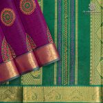 Silk Cotton Printed Sarees – Grape Purple SASSC0036287