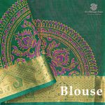 Silk Cotton Printed Sarees – Grape Purple SASSC0036287 - Image 3