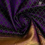 Silk Cotton Printed Sarees – Dark Violet SASSC0036288 - Image 2