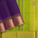 Silk Cotton Printed Sarees – Dark Violet SASSC0036288