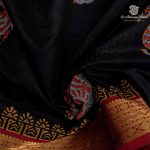 Silk Cotton Printed Sarees – Black SASSC0036289 - Image 2
