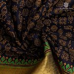 Silk Cotton Printed Sarees – Dark Brown SASSC0036291 - Image 2