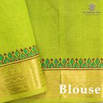 Silk Cotton Printed Sarees – Dark Brown SASSC0036291 - Image 3