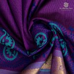 Silk Cotton Printed Sarees – Dark Violet SASSC0036294 - Image 2