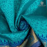 Silk Cotton Printed Sarees – Turquoise Blue SASSC0036297 - Image 2