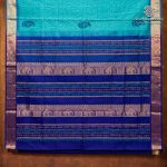 Silk Cotton Printed Sarees – Turquoise Blue SASSC0036297 - Image 4