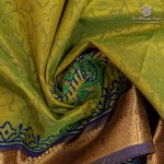 Silk Cotton Printed Sarees – Dual Shade Lime Green SASSC0036303 - Image 2