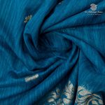Fancy Raw Silk Saree - Teal Blue SASMS36325 - Image 2