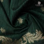 Fancy Raw Silk Saree - Dark Green SASMS36327 - Image 2