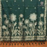 Fancy Raw Silk Saree - Dark Green SASMS36327 - Image 4