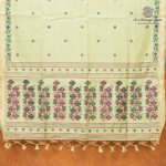 Jamdani Cotton Sarees - Light Green SASMS36333 - Image 4