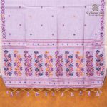 Jamdani Cotton Sarees - Lavender SASMS36335 - Image 4