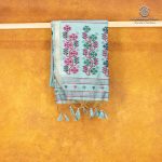 Jamdani Cotton Sarees - Light Blue SASMS36337