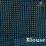 Fancy Tussar Sarees - Dark Teal Blue SASMS36386 - Image 3