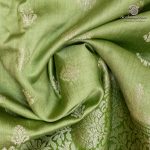 Pure Tussar Silk - Pista Green SASMT0036437 - Image 2