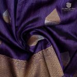 Fancy Raw Silk Saree - Violet SASFS36453 - Image 2