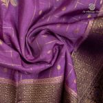 Fancy Satin Sarees - Medium Purple SASFS36471 - Image 2