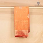 Fancy Satin Sarees - Coral Orange SASFS36472
