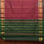 Chettinad Cotton Sarees - Burgundy SASC36484 - Image 3