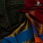 Chettinad Cotton Sarees - Dark Green SASC36485 - Image 2