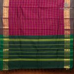 Chettinad Cotton Sarees - Burgundy SASC36494 - Image 3