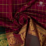 Chettinad Cotton Sarees - Burgundy SASC36494 - Image 2