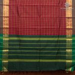 Chettinad Cotton Sarees - Maroon SASC36496 - Image 3