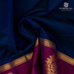 Chettinad Cotton Sarees - Dark Ink Blue SASC36497 - Image 2