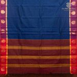 Chettinad Cotton Sarees - Dark Ink Blue SASC36497 - Image 3