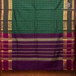 Chettinad Cotton Sarees - Dark Green SASC36498 - Image 3