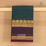 Chettinad Cotton Sarees - Dark Peacock Green SASC36499