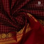 Chettinad Cotton Sarees - Medium Maroon SASC36500 - Image 2